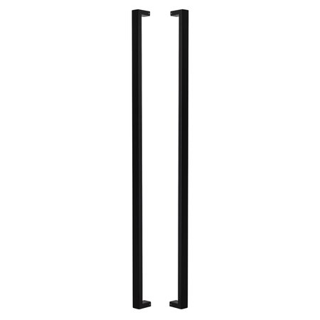 SURE-LOC HARDWARE Sure-Loc Hardware 48 Square Long Door Pull, Double-Sided, Flat Black PL-2SQ48 FBL